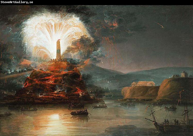 Jan Bogumil Plersch Fireworks in honor of Catherine II in 1787.